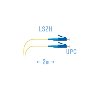Шнур монтажный оптический LC/UPC SM G.657.A1 2 метра